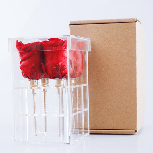 Every Love Promotional Gift Single Forever A Grade Preserved Rose In A Acrylic Box For Saint Valentine's Day