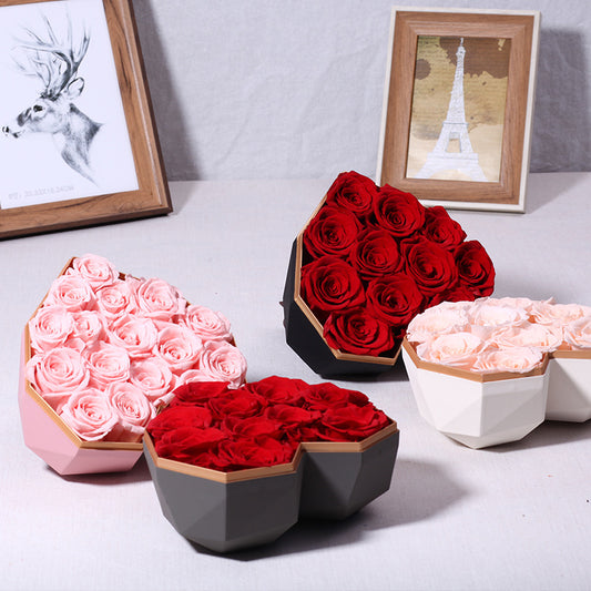 Preserved rose Summer Flower Amazon hot preserved flowers in gift box for girlfriend gift preserved flowers in gift box