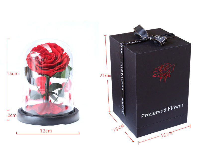 Every Love Wholesale Wed Gift Rose Glass Dome Real Preserved Rose