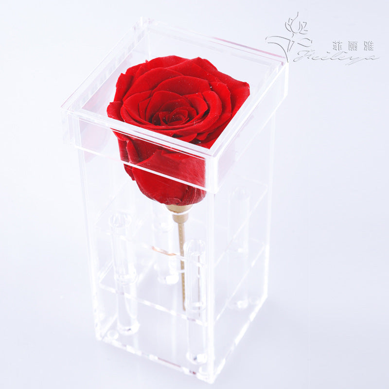 Christmas Gift 214 Valentine's Day Gift Forever Flowers Finished Acrylic Single Roses