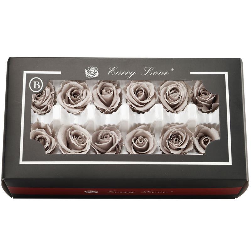 3-4CM/12pcs,Grade A Preserved Rose flower gift box,Valentines Day Gift box Favor,Eternal Rose Heads for Wedding Party Decoration