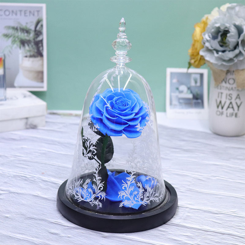 Eternal Flowers Glass Cover Beauty and the Beast Mother's Day Valentine's Day Eve Gift Christmas Gift