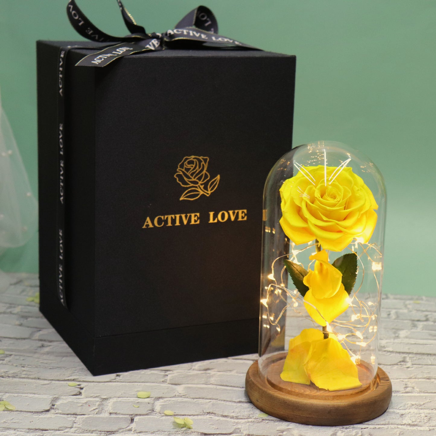 Forever Flowers with Lights Little Prince Roses 214 Valentine's Day Christmas Mother's Day Birthday Gift