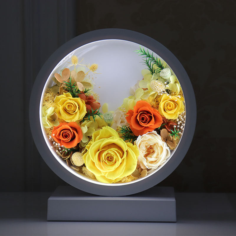 Eternal Flower Glass Table Lamp Modern Simple Bedroom Bedside Decorative Table Lamp Valentine's Day Teacher's Day Creative Gift