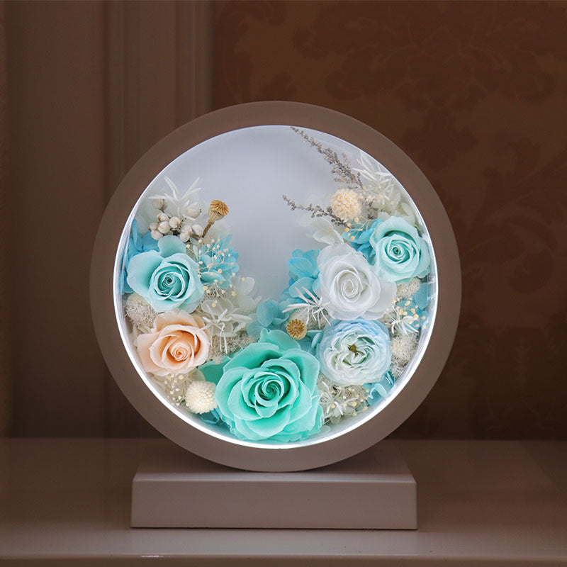 Eternal Flower Glass Table Lamp Modern Simple Bedroom Bedside Decorative Table Lamp Valentine's Day Teacher's Day Creative Gift