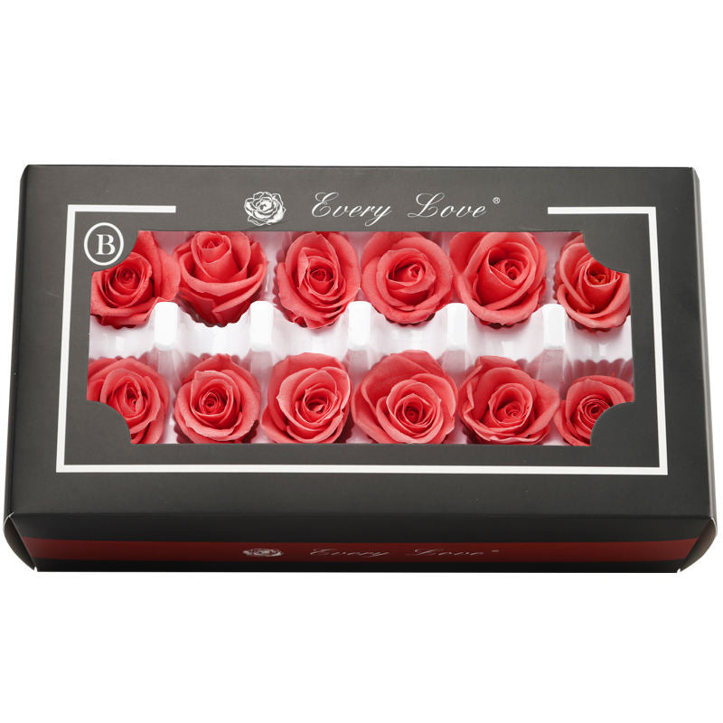 3-4CM/12pcs,Grade A Preserved Rose flower gift box,Valentines Day Gift box Favor,Eternal Rose Heads for Wedding Party Decoration