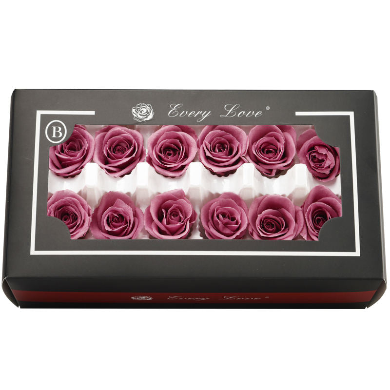 3-4CM/12pcs,Grade A Preserved Rose flower gift box,Valentines Day Gift box Favor,Eternal Rose Heads for Wedding Party Decoration