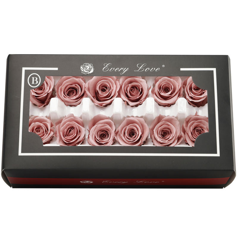 3-4CM/12pcs,Grade A Preserved Rose flower gift box,Valentines Day Gift box Favor,Eternal Rose Heads for Wedding Party Decoration