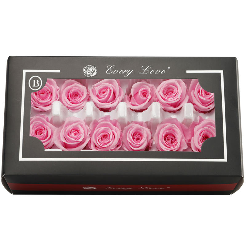 3-4CM/12pcs,Grade A Preserved Rose flower gift box,Valentines Day Gift box Favor,Eternal Rose Heads for Wedding Party Decoration