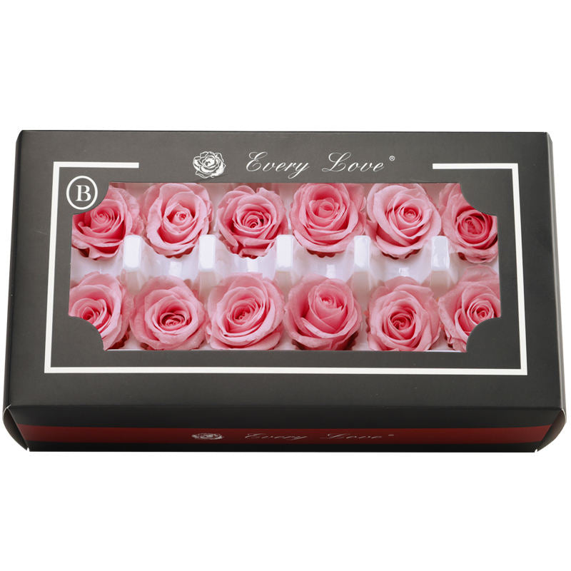 3-4CM/12pcs,Grade A Preserved Rose flower gift box,Valentines Day Gift box Favor,Eternal Rose Heads for Wedding Party Decoration