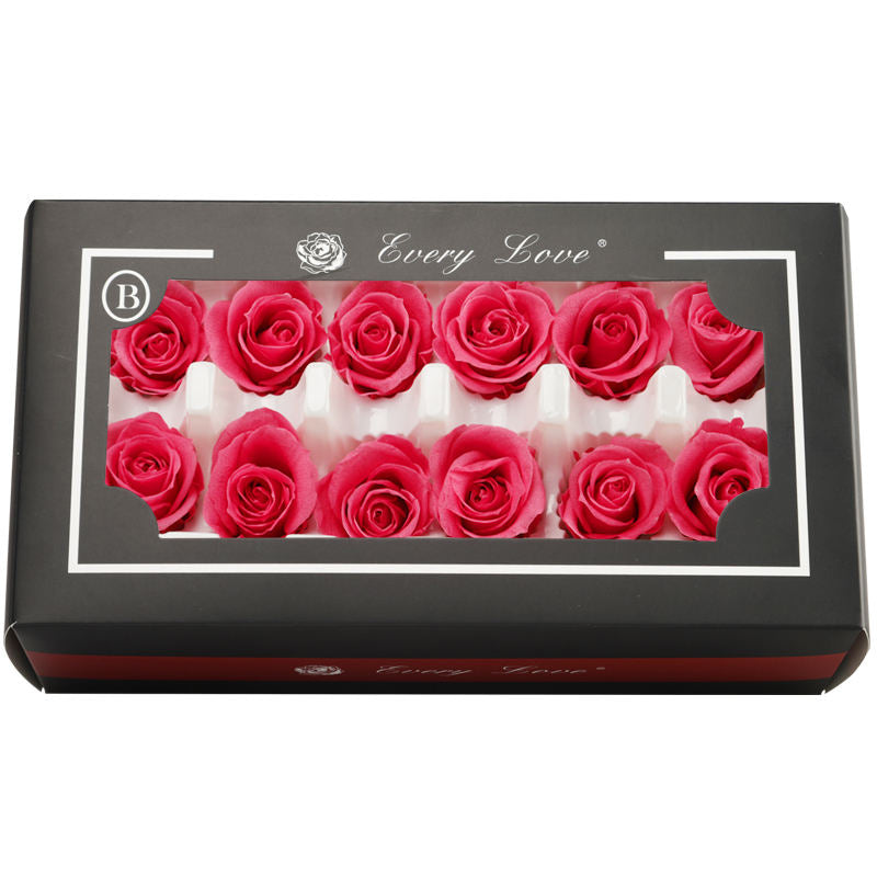 3-4CM/12pcs,Grade A Preserved Rose flower gift box,Valentines Day Gift box Favor,Eternal Rose Heads for Wedding Party Decoration