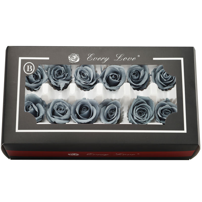 3-4CM/12pcs,Grade A Preserved Rose flower gift box,Valentines Day Gift box Favor,Eternal Rose Heads for Wedding Party Decoration