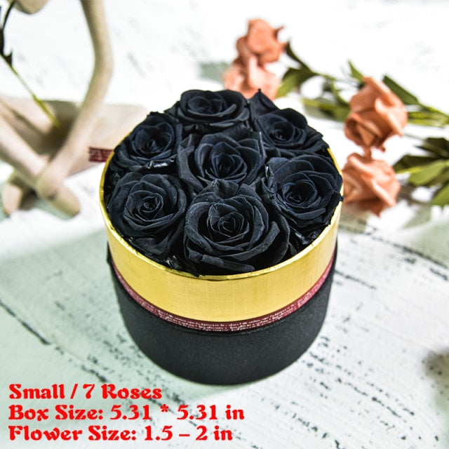 Preserved Rose Flower Eternal Rose in Box Set Wedding Mothers Day Christmas Valentine Anniversary Forever Love Gifts for Women