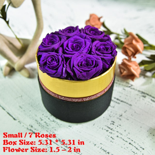 Preserved Rose Flower Eternal Rose in Box Set Wedding Mothers Day Christmas Valentine Anniversary Forever Love Gifts for Women