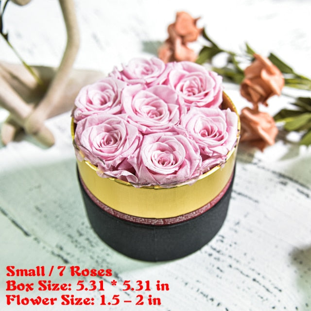 Preserved Rose Flower Eternal Rose in Box Set Wedding Mothers Day Christmas Valentine Anniversary Forever Love Gifts for Women