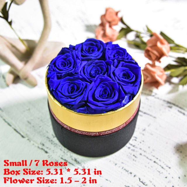 Preserved Rose Flower Eternal Rose in Box Set Wedding Mothers Day Christmas Valentine Anniversary Forever Love Gifts for Women