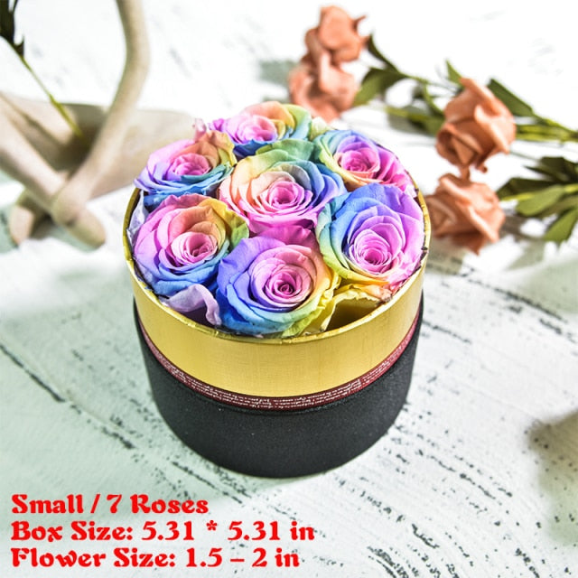 Preserved Rose Flower Eternal Rose in Box Set Wedding Mothers Day Christmas Valentine Anniversary Forever Love Gifts for Women